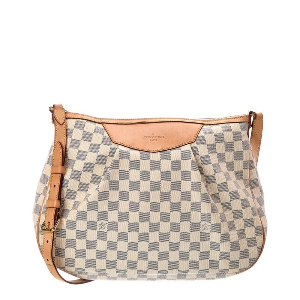 Louis Vuitton White Damier Azur Siracusa (Authentic Pre-Loved)